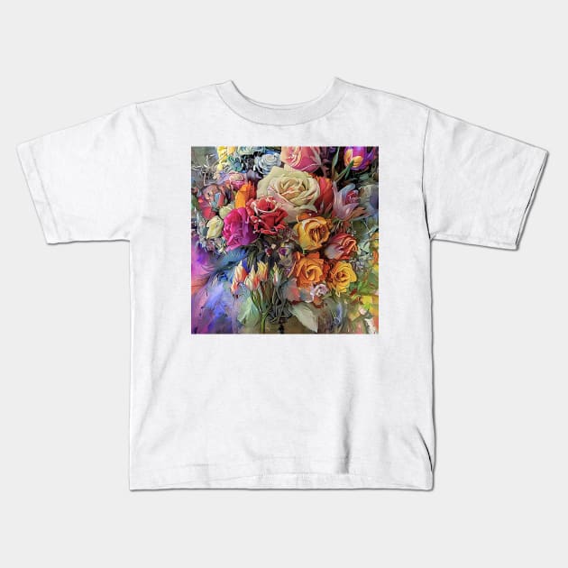 Flower decoration Kids T-Shirt by bogfl